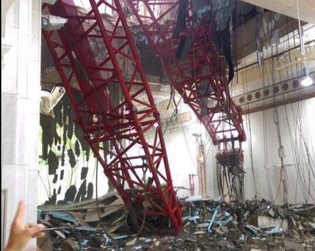 سقوط مرگبار جرثقیل در مسجدالحرام + تصاویر