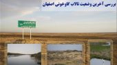 تصویر تالاب گاوخونی در اصفهان با تاکید بر کم‌آبی و حفظ اکوسیستم