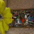 زنی که روی عَلَم هنرنمایی می‌کند + تصاویر