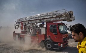 مانور اطفای حریق مشهد توسط آتش‌نشانی و نیروگاه