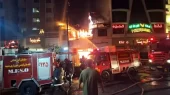 حریق پاساژ تجاری در خیابان امام رضا مشهد تحت مهار آتش‌نشانان